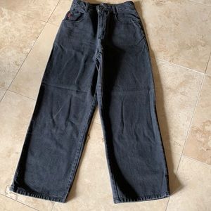 KHI Black Wash Wide Leg Jeans